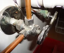 Leaking pipe under sink